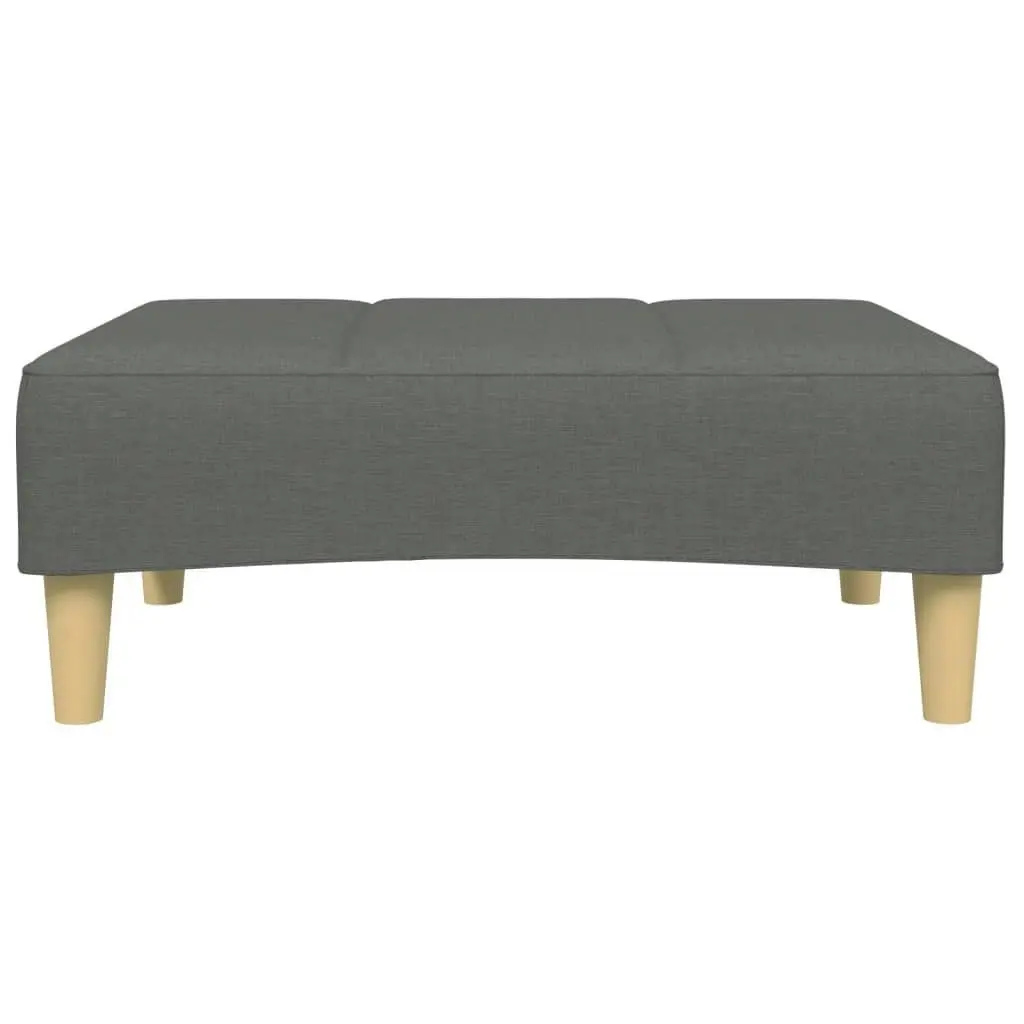 Footstool Dark Grey 77x55x31 cm Fabric 4007372