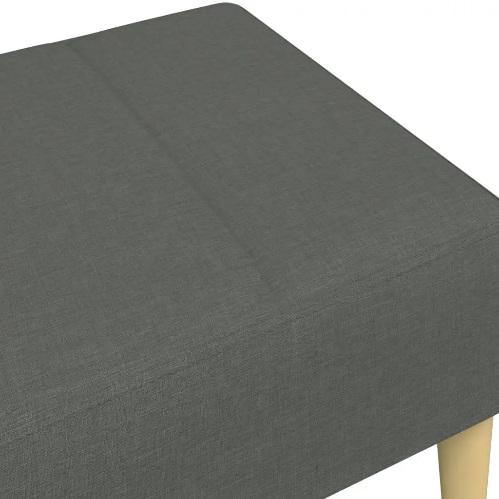 Footstool Dark Grey 77x55x31 cm Fabric 4007372