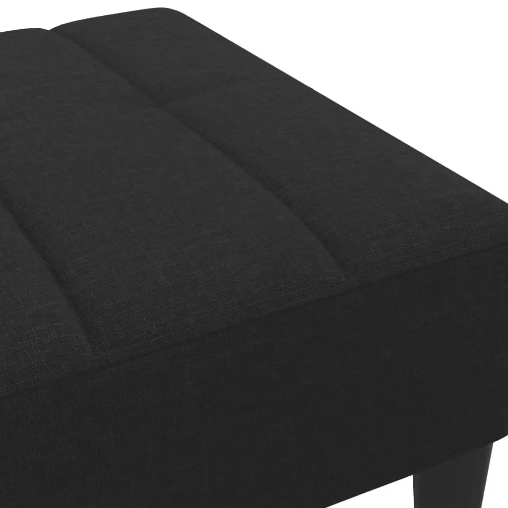 Footstool Black 77x55x31 cm Fabric 4007382