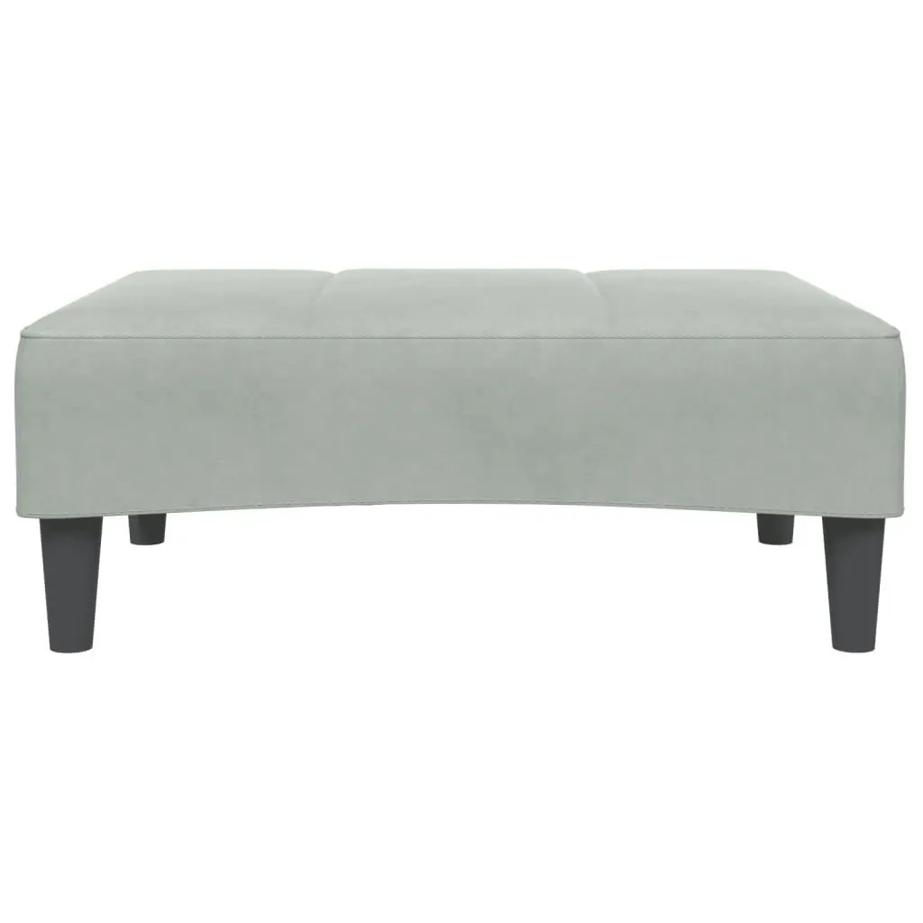 Footstool Light Grey 77x55x31 cm Velvet 4007375