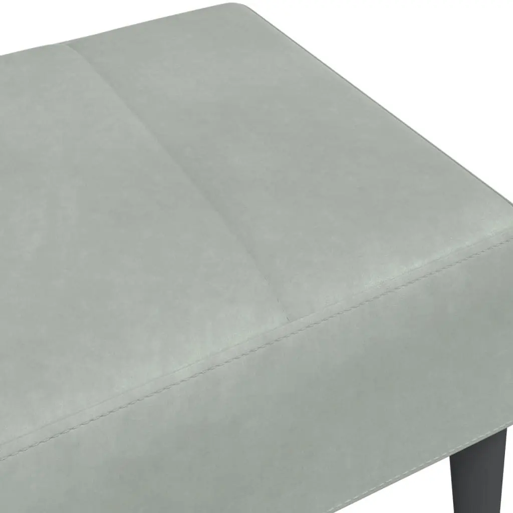 Footstool Light Grey 77x55x31 cm Velvet 4007375