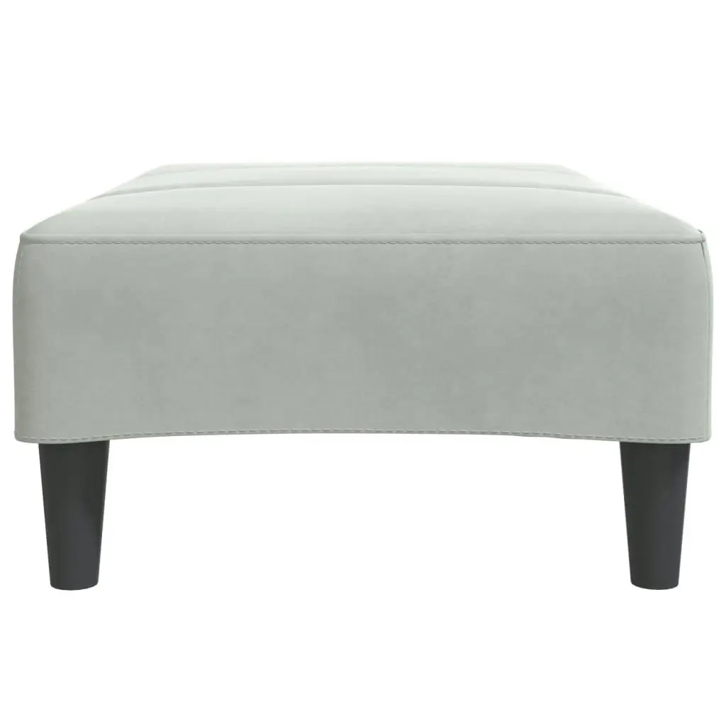 Footstool Light Grey 77x55x31 cm Velvet 4007375