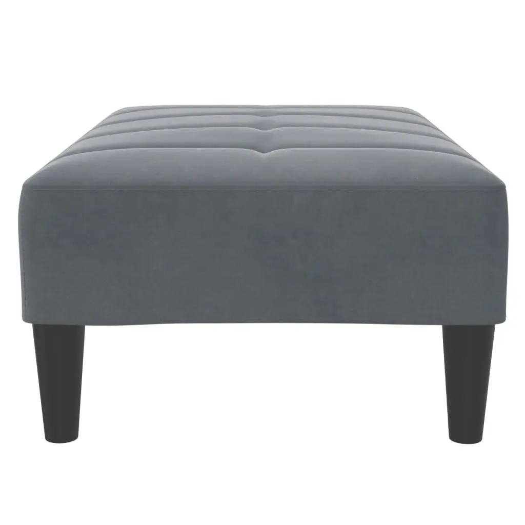 Footstool Dark Grey 77x55x31 cm Velvet 4007385