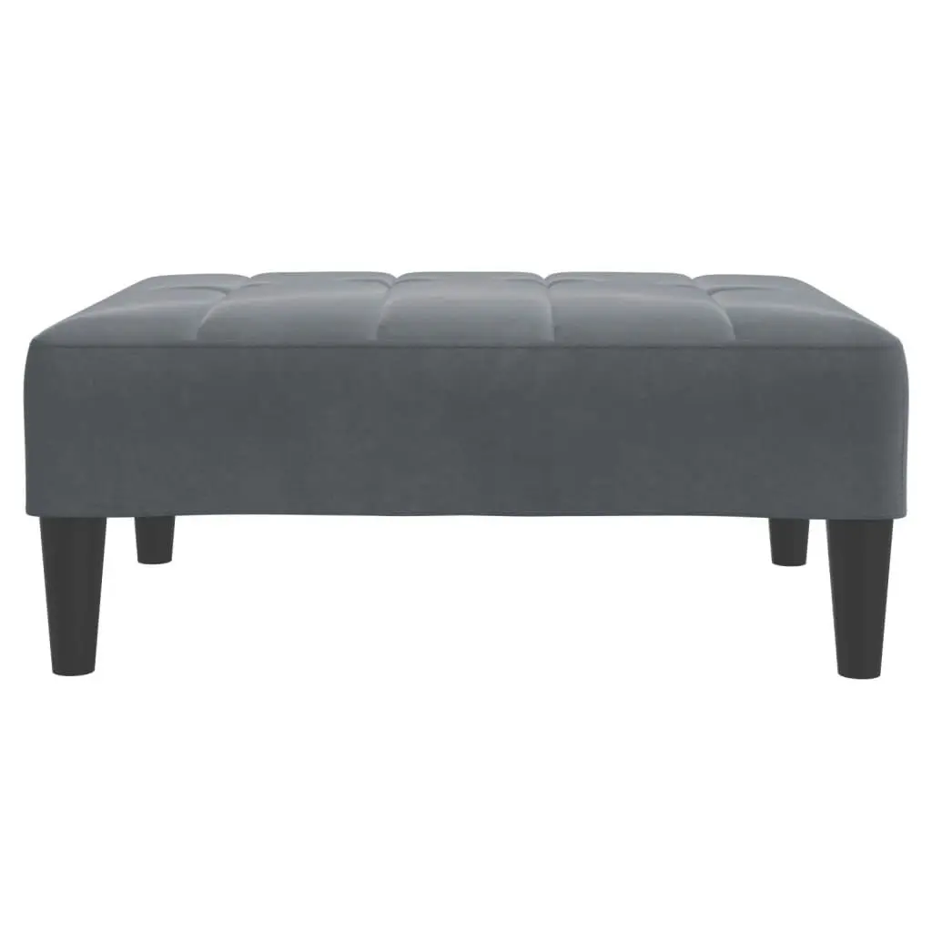 Footstool Dark Grey 77x55x31 cm Velvet 4007385