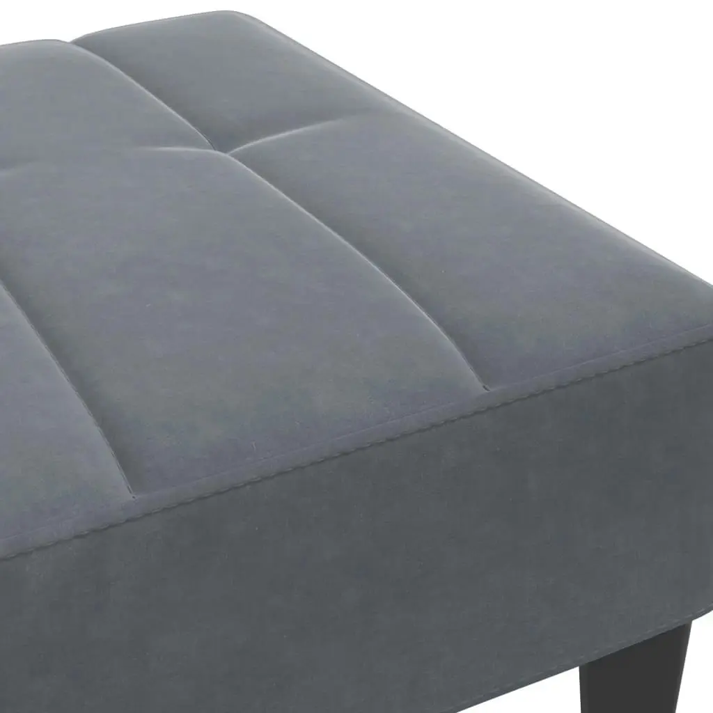 Footstool Dark Grey 77x55x31 cm Velvet 4007385