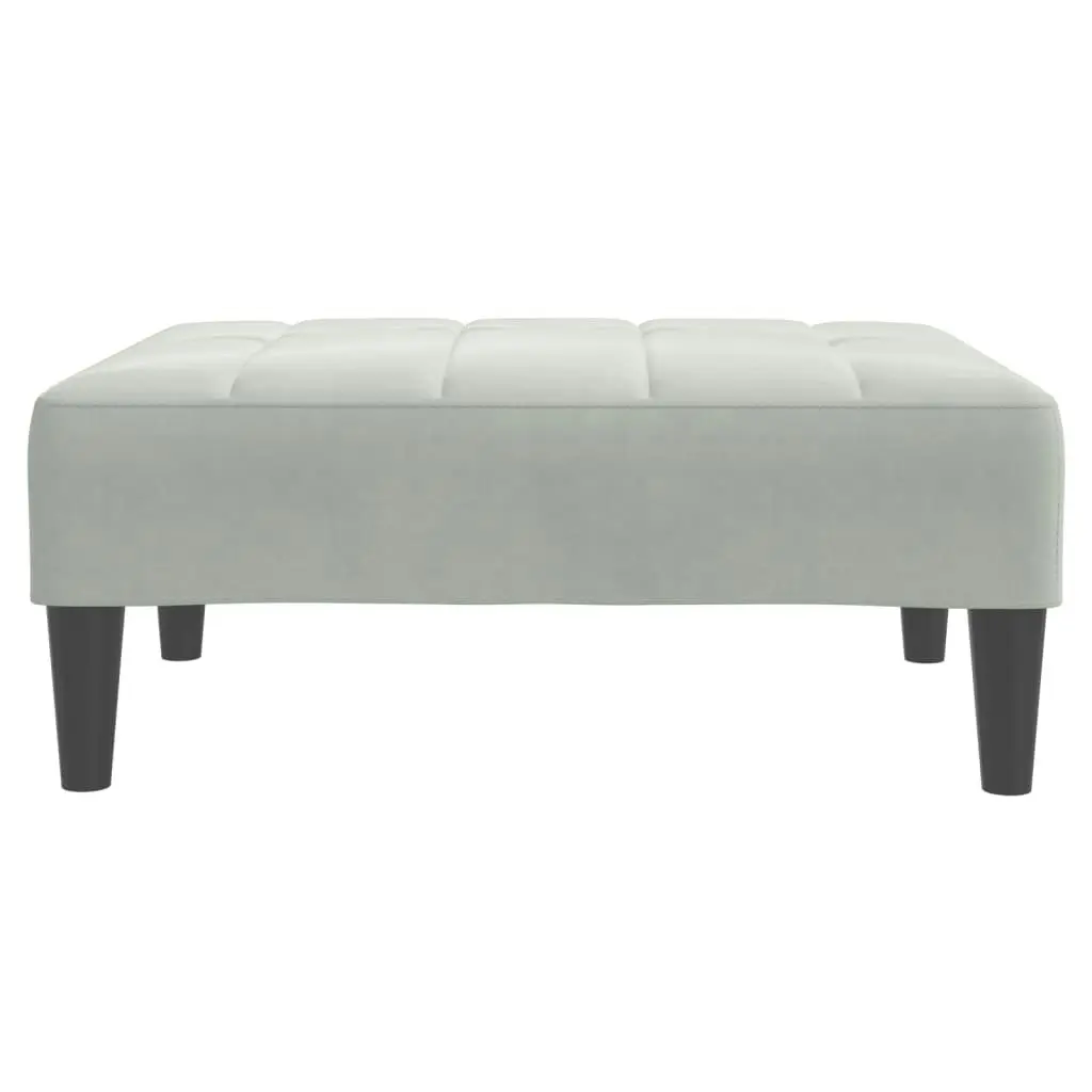 Footstool Light Grey 77x55x31 cm Velvet 4007384