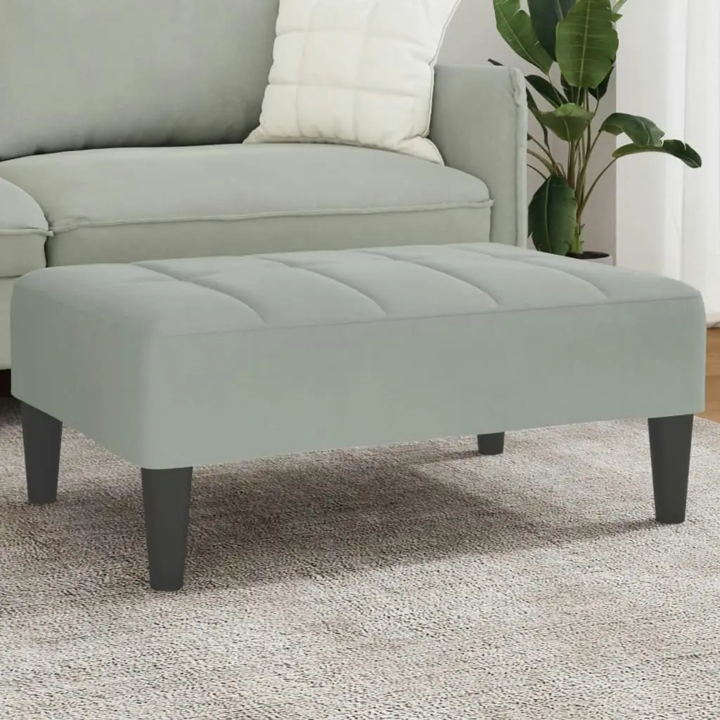 Footstool Light Grey 77x55x31 cm Velvet 4007384