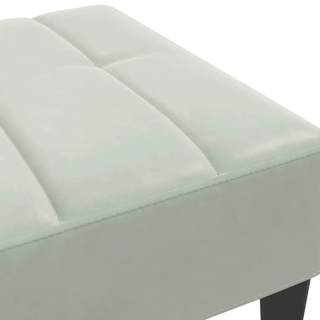 Footstool Light Grey 77x55x31 cm Velvet 4007384