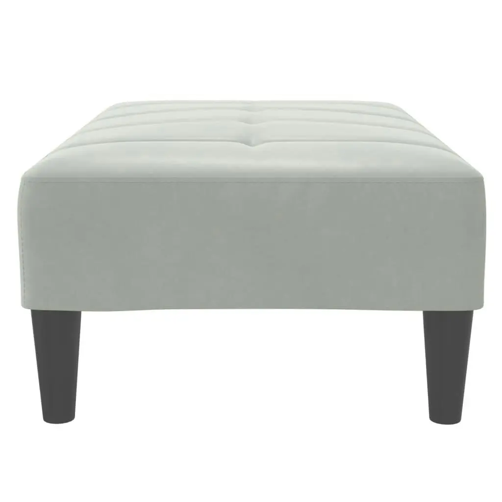 Footstool Light Grey 77x55x31 cm Velvet 4007384