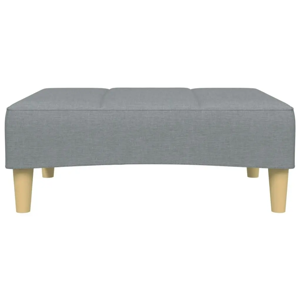 Footstool Light Grey 77x55x31 cm Fabric 4007371