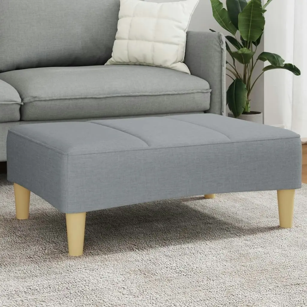 Footstool Light Grey 77x55x31 cm Fabric 4007371