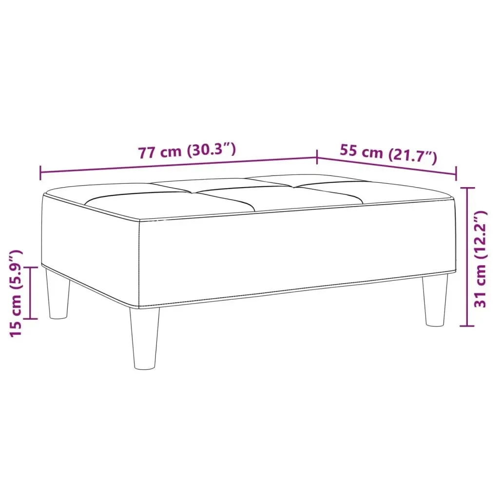 Footstool Patchwork 77x55x31 cm Fabric 4007398