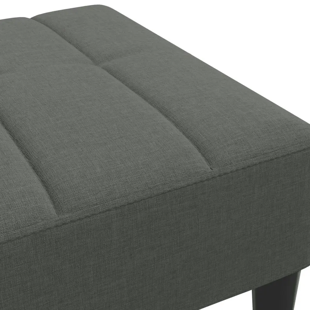 Footstool Dark Grey 77x55x31 cm Fabric 4007381