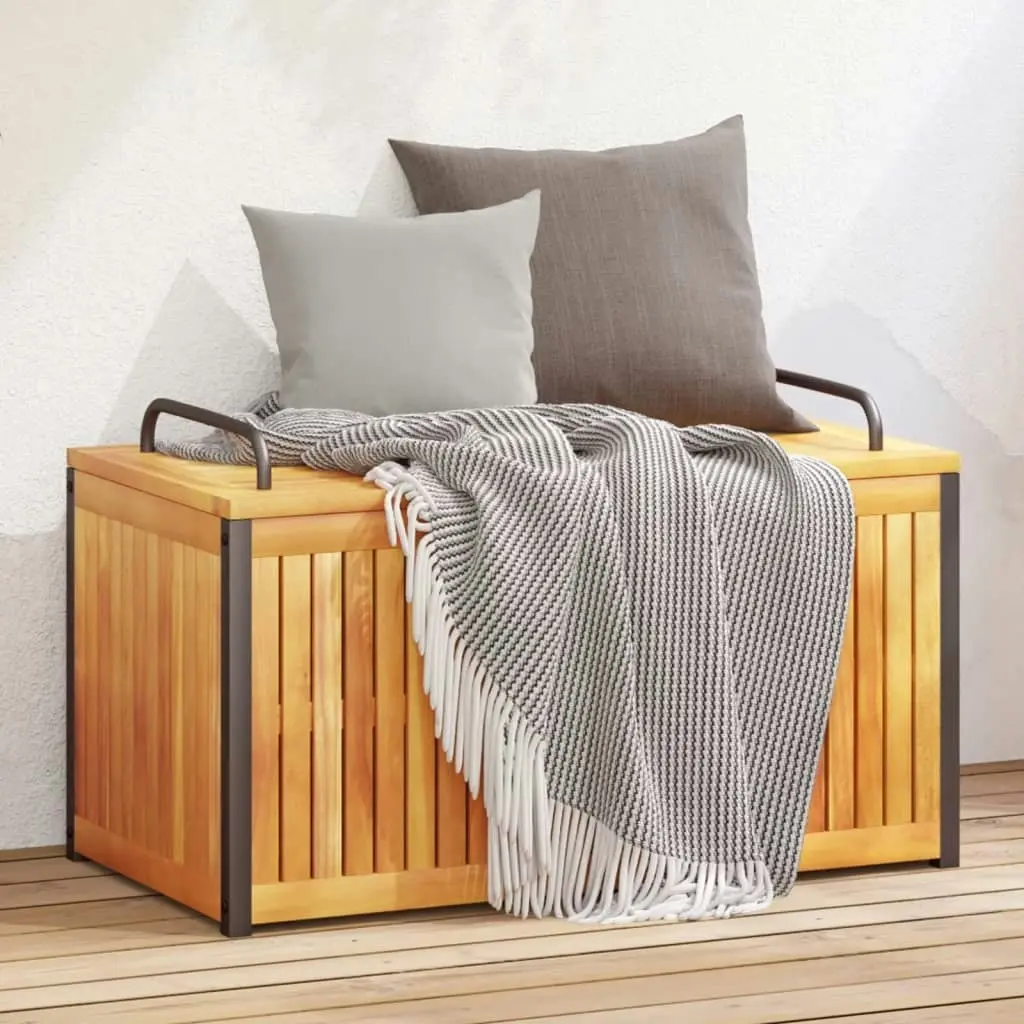 Outdoor Cushion Box 85x45x45/53 cm Solid Wood Acacia and Steel 367608