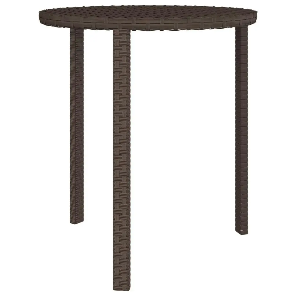 Garden Side Tables 3 pcs Brown Poly Rattan 3324832