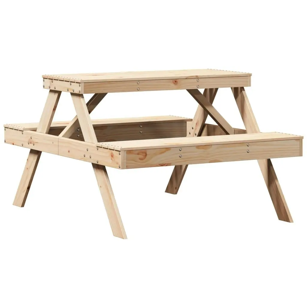 Picnic Table 105x134x75 cm Solid Wood Pine 832567