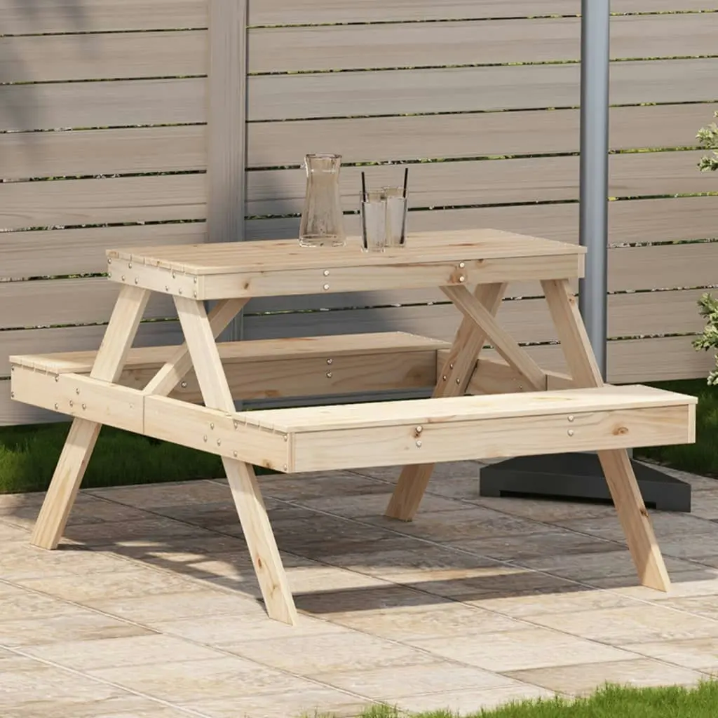 Picnic Table 105x134x75 cm Solid Wood Pine 832567