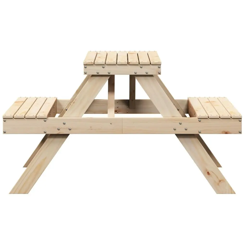 Picnic Table 105x134x75 cm Solid Wood Pine 832567