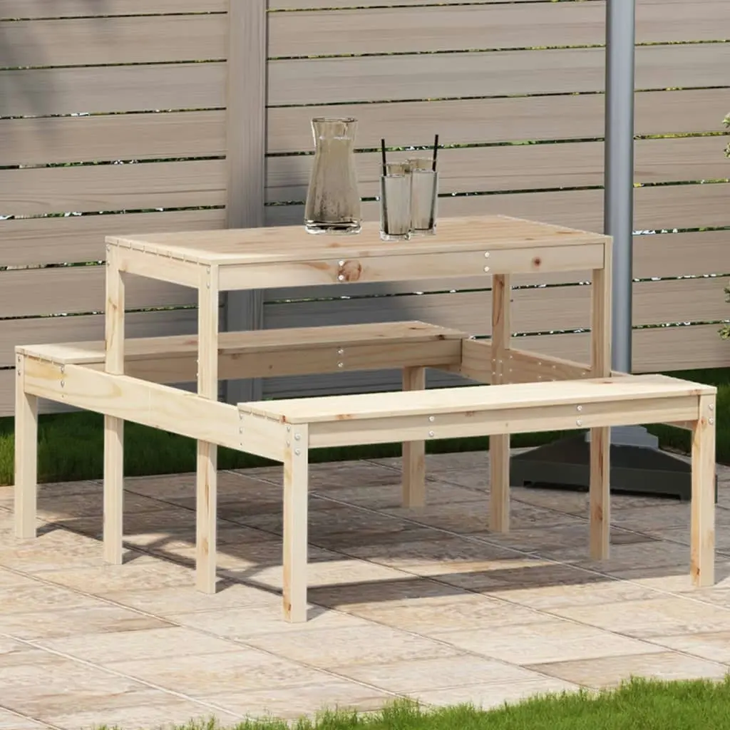 Picnic Table 110x134x75 cm Solid Wood Pine 832557