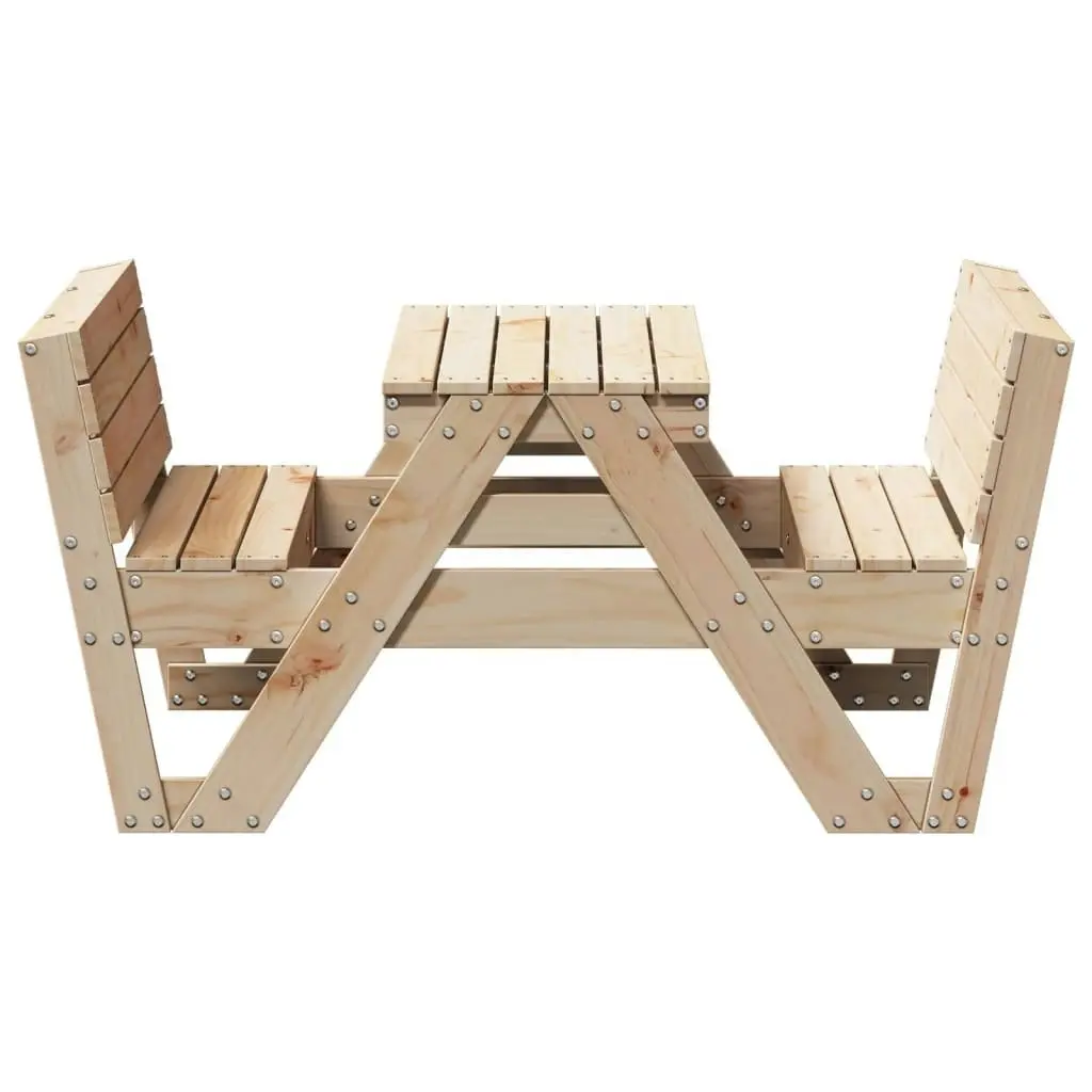 Picnic Table for Kids 88x122x58 cm Solid Wood Pine 832601