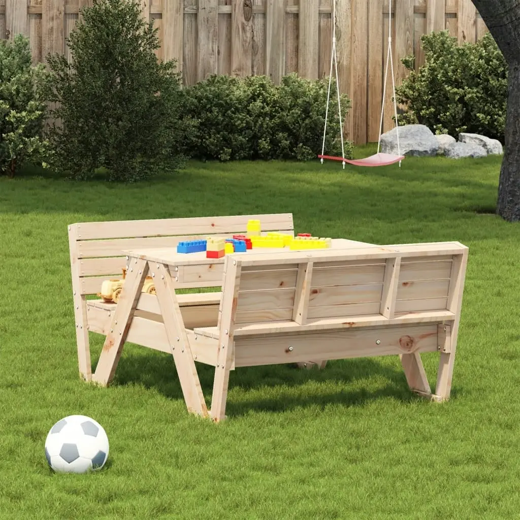 Picnic Table for Kids 88x122x58 cm Solid Wood Pine 832601