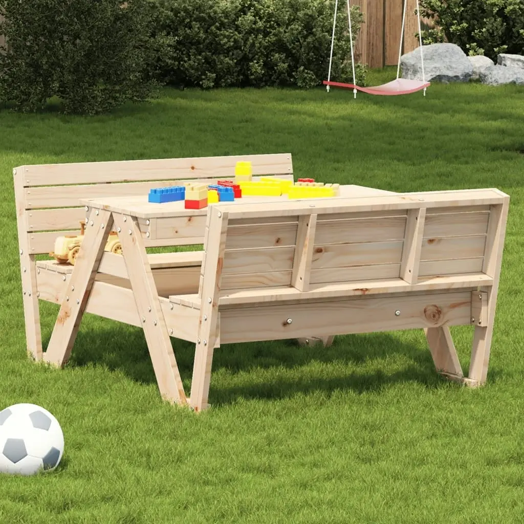 Picnic Table for Kids 88x122x58 cm Solid Wood Pine 832601