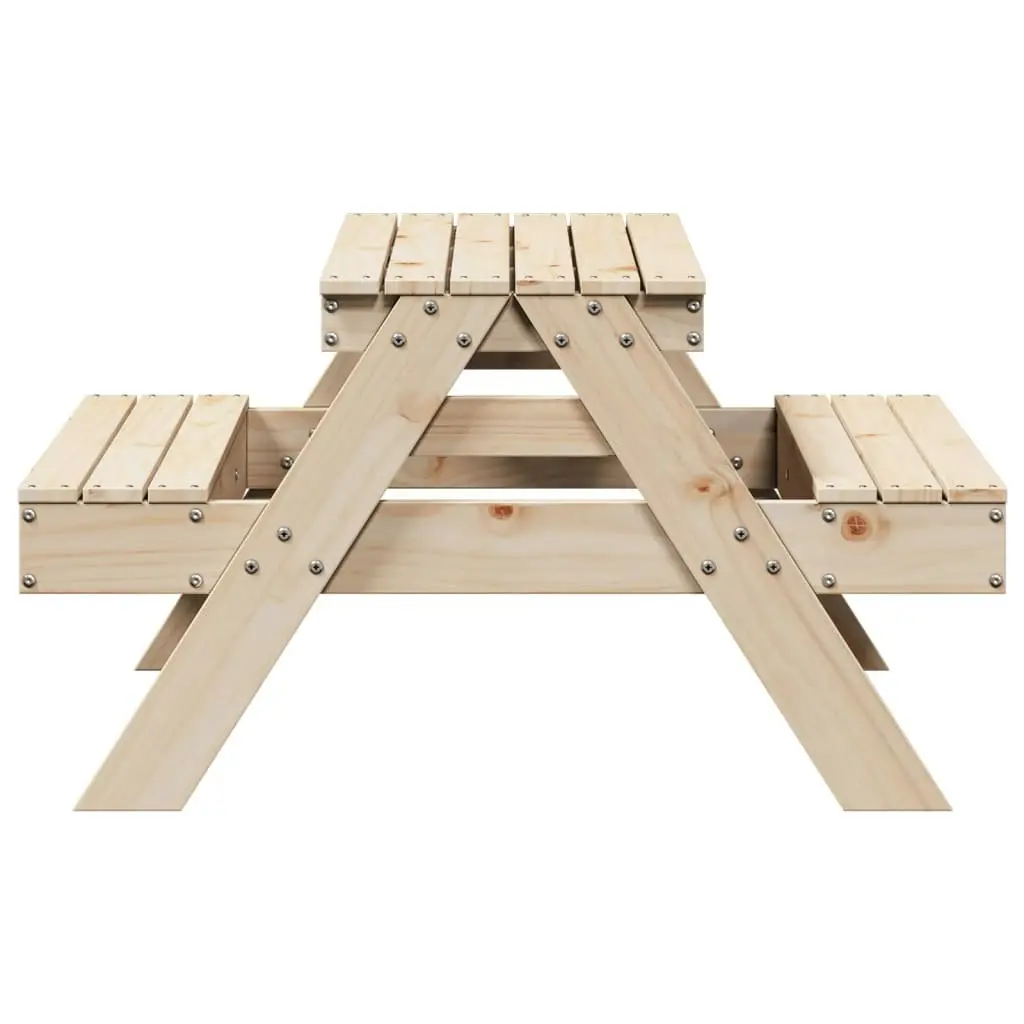 Picnic Table for Kids 88x97x52 cm Solid Wood Pine 832596