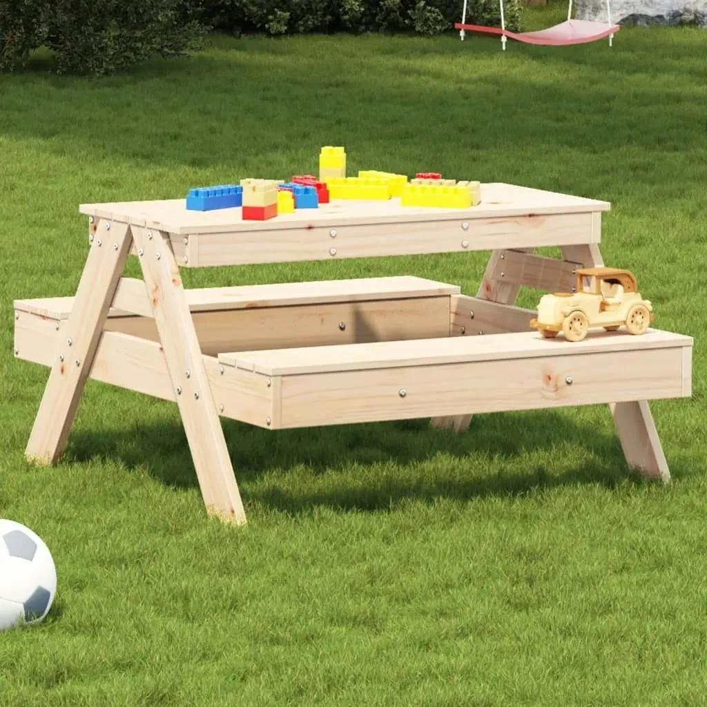 Picnic Table for Kids 88x97x52 cm Solid Wood Pine 832596