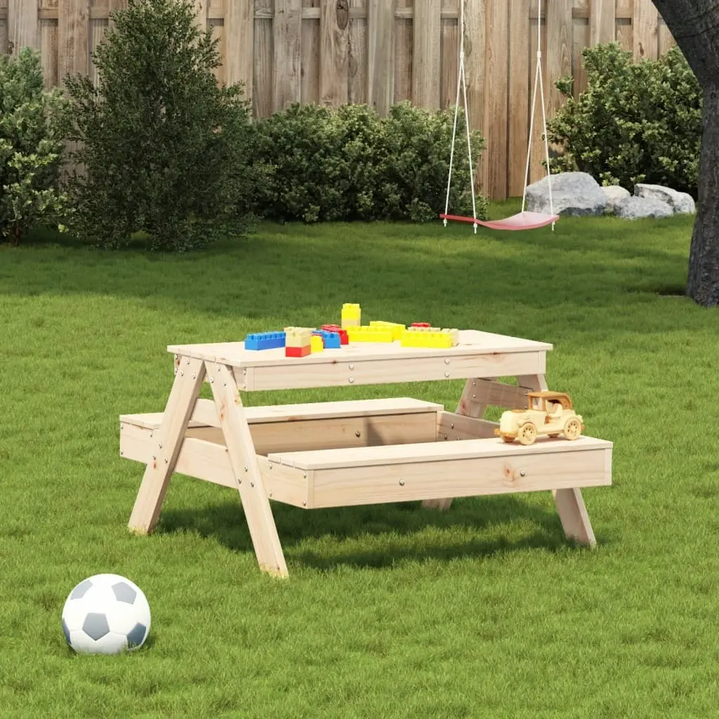 Picnic Table for Kids 88x97x52 cm Solid Wood Pine 832596