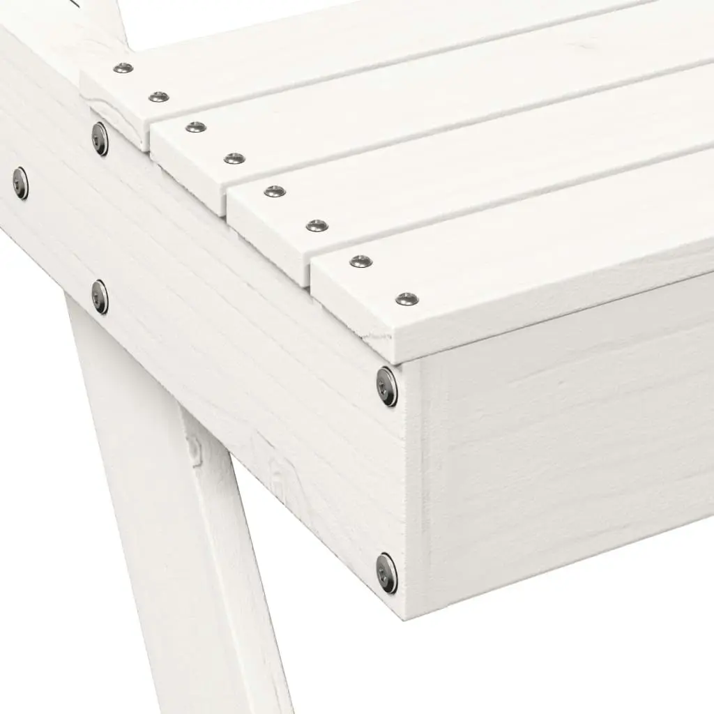 Picnic Table White 105x134x75 cm Solid Wood Pine 832568