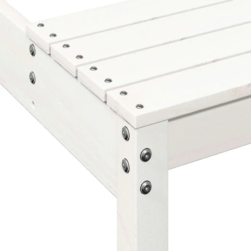 Picnic Table White 110x134x75 cm Solid Wood Pine 832558