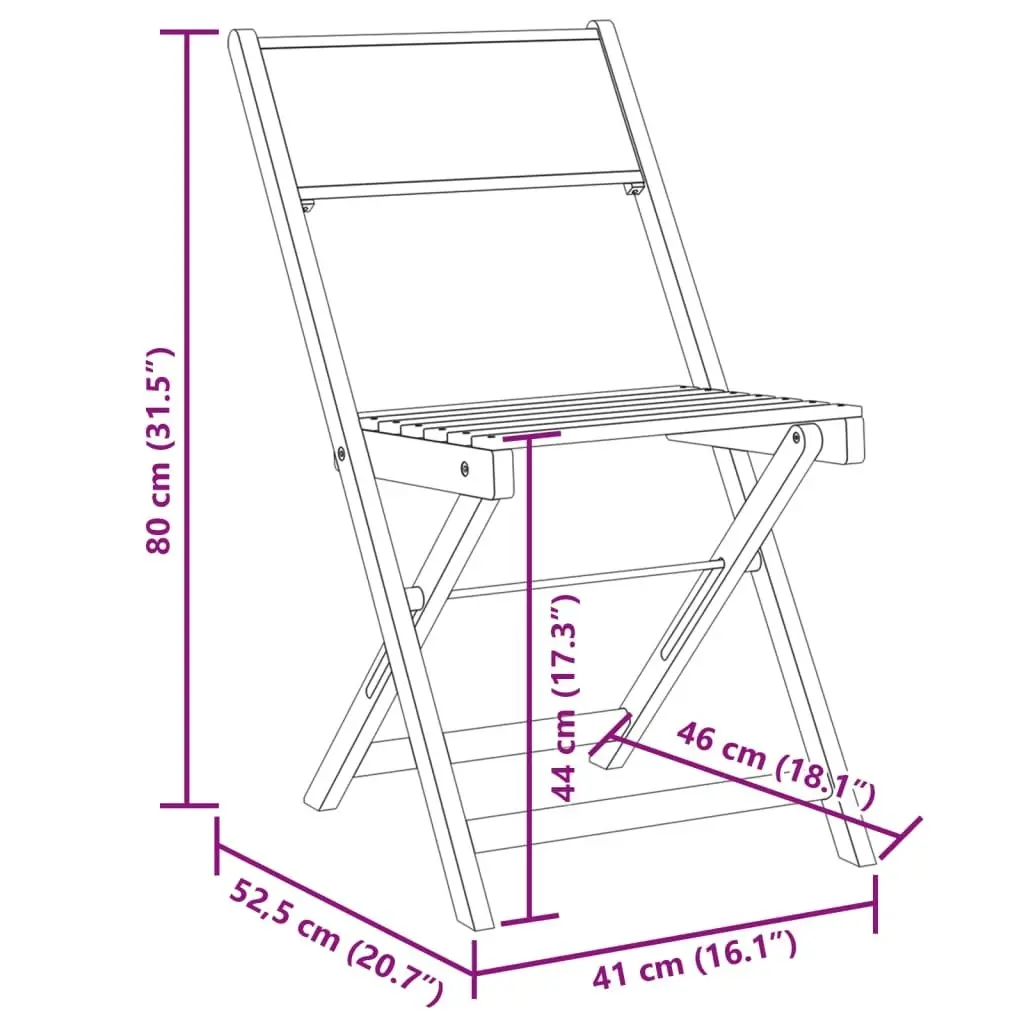 Folding Garden Chairs 4 pcs Anthracite Fabric and Solid Wood 3214613