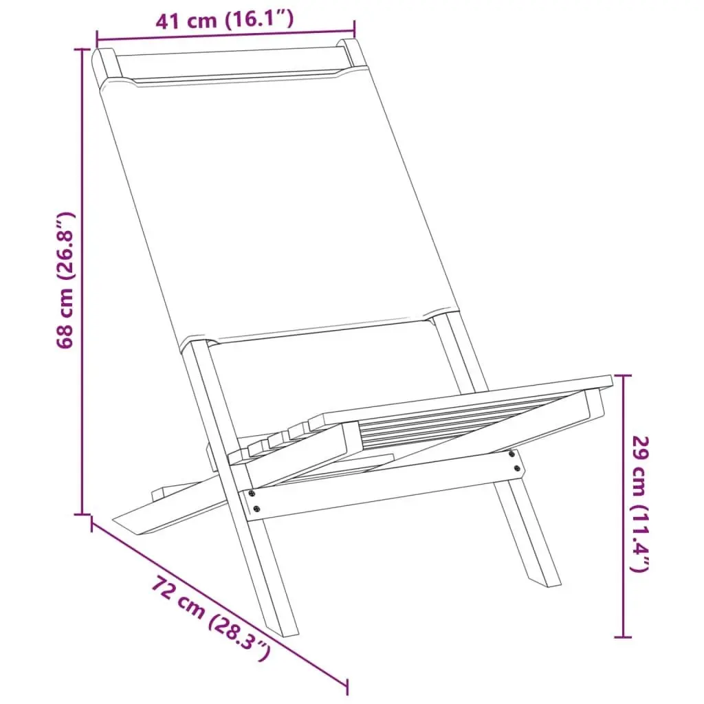 Folding Garden Chairs 4 pcs Anthracite Fabric and Solid Wood 3214640