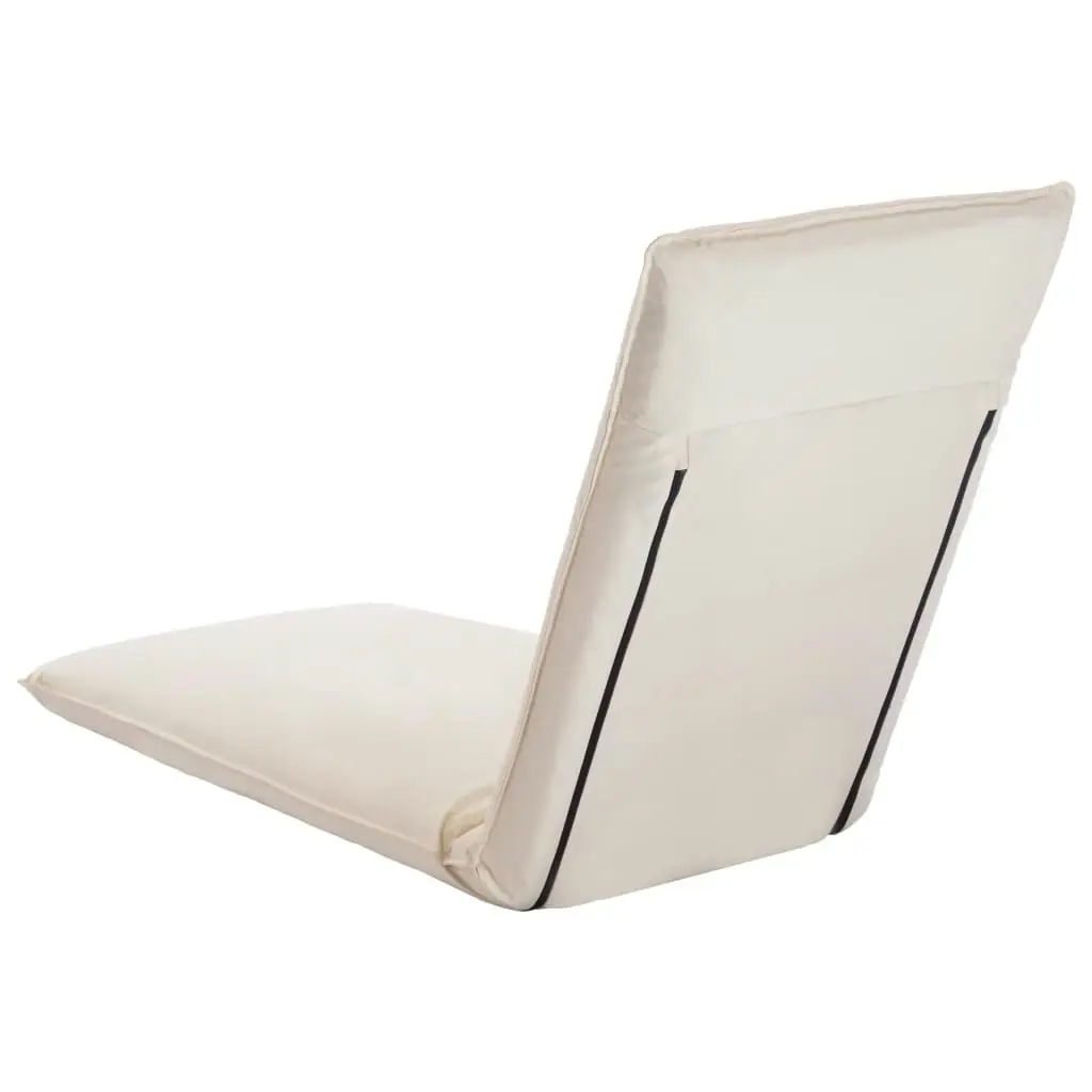 Foldable Sunlounger Oxford Fabric Cream White 316050