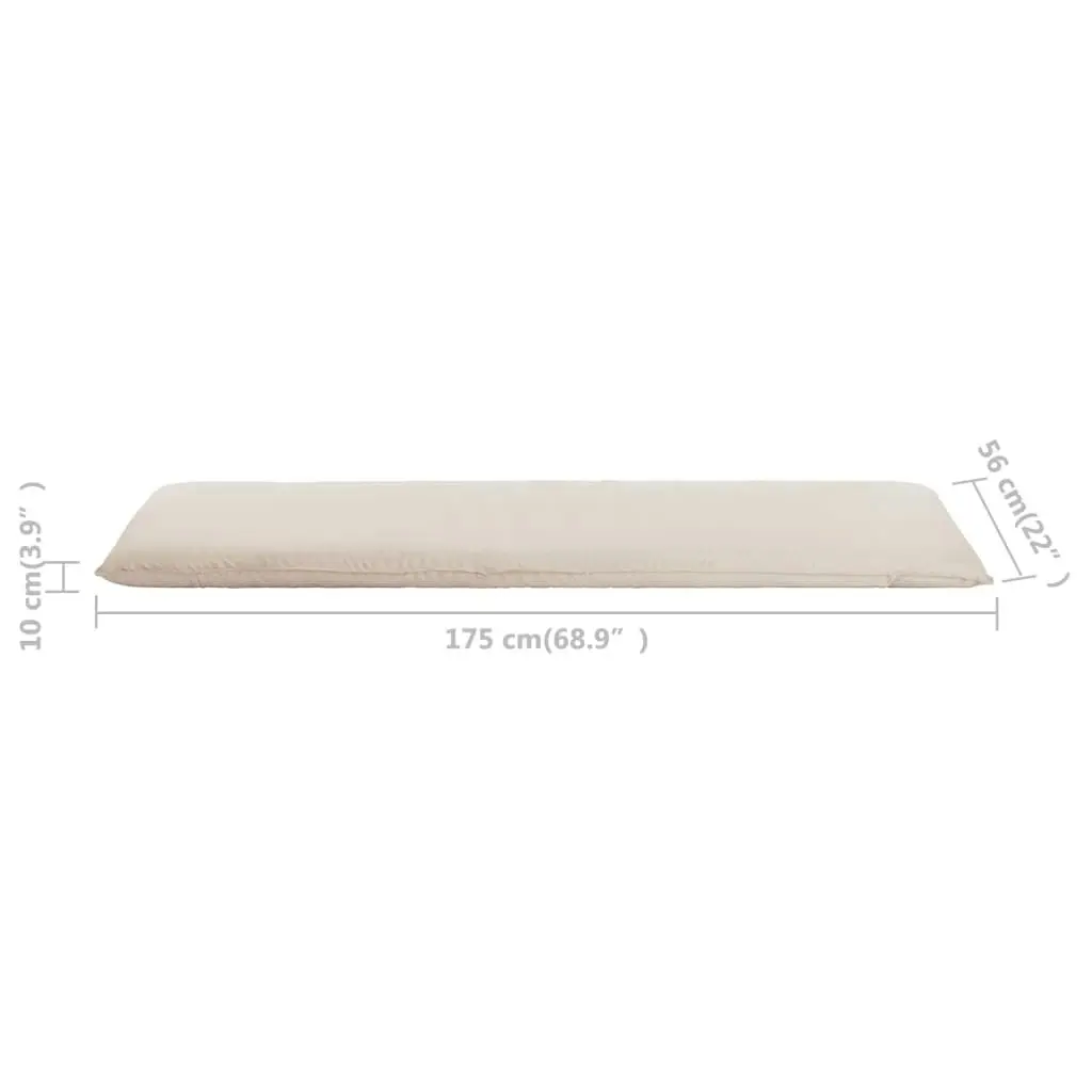 Foldable Sunlounger Oxford Fabric Cream White 316050