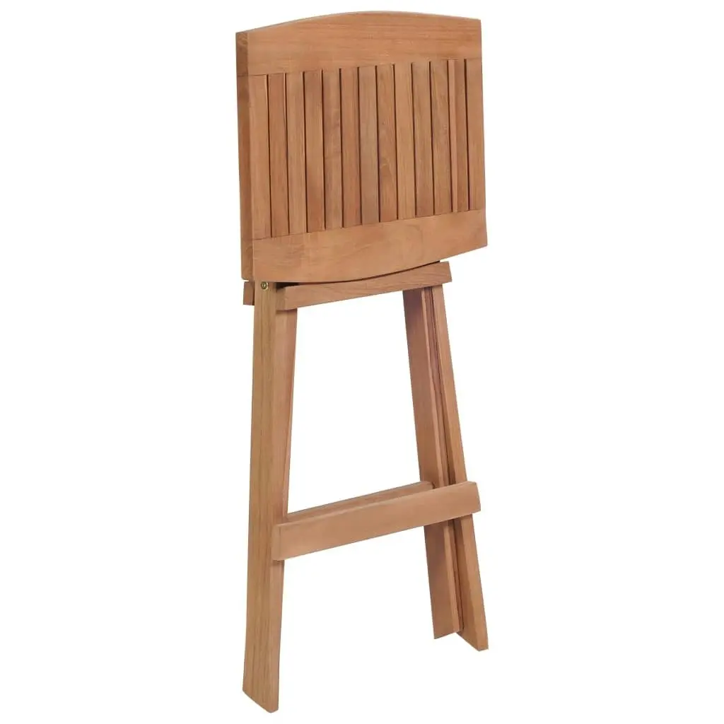 Folding Bar Stools 2 pcs Solid Teak Wood 44727