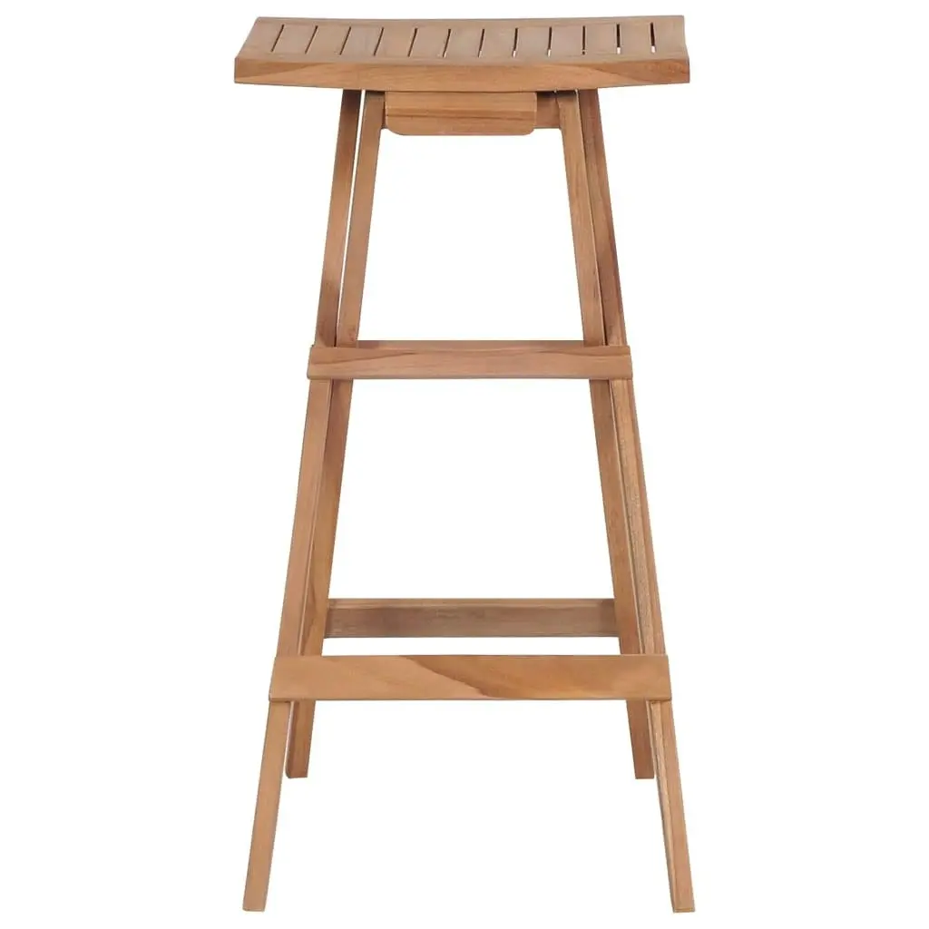 Folding Bar Stools 2 pcs Solid Teak Wood 44727