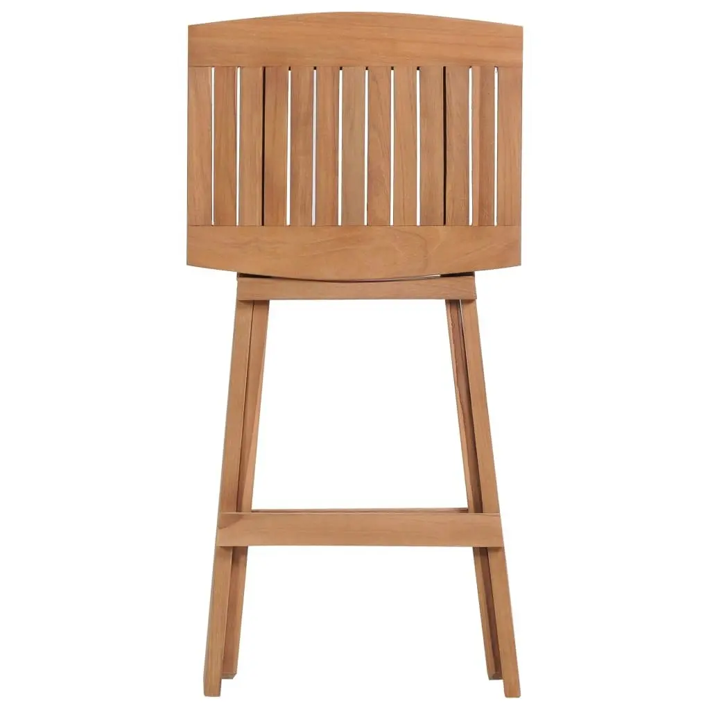 Folding Bar Stools 2 pcs Solid Teak Wood 44727