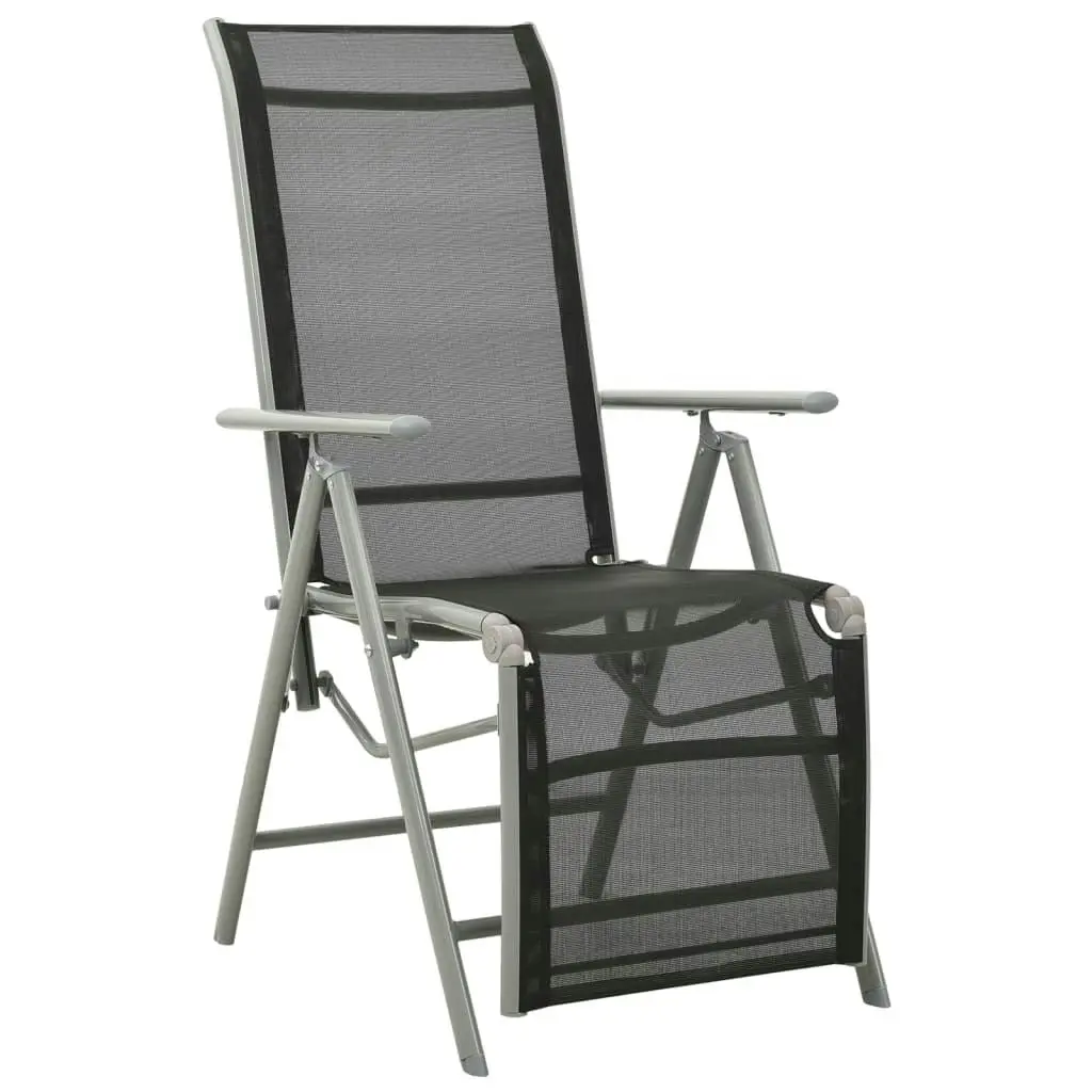 Reclining Garden Chairs 2 pcs Textilene and Aluminium Silver 312197