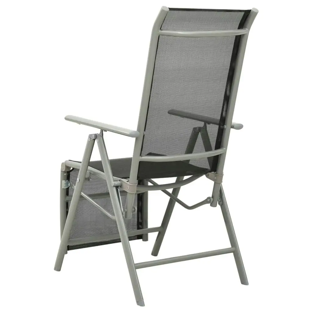 Reclining Garden Chairs 2 pcs Textilene and Aluminium Silver 312197