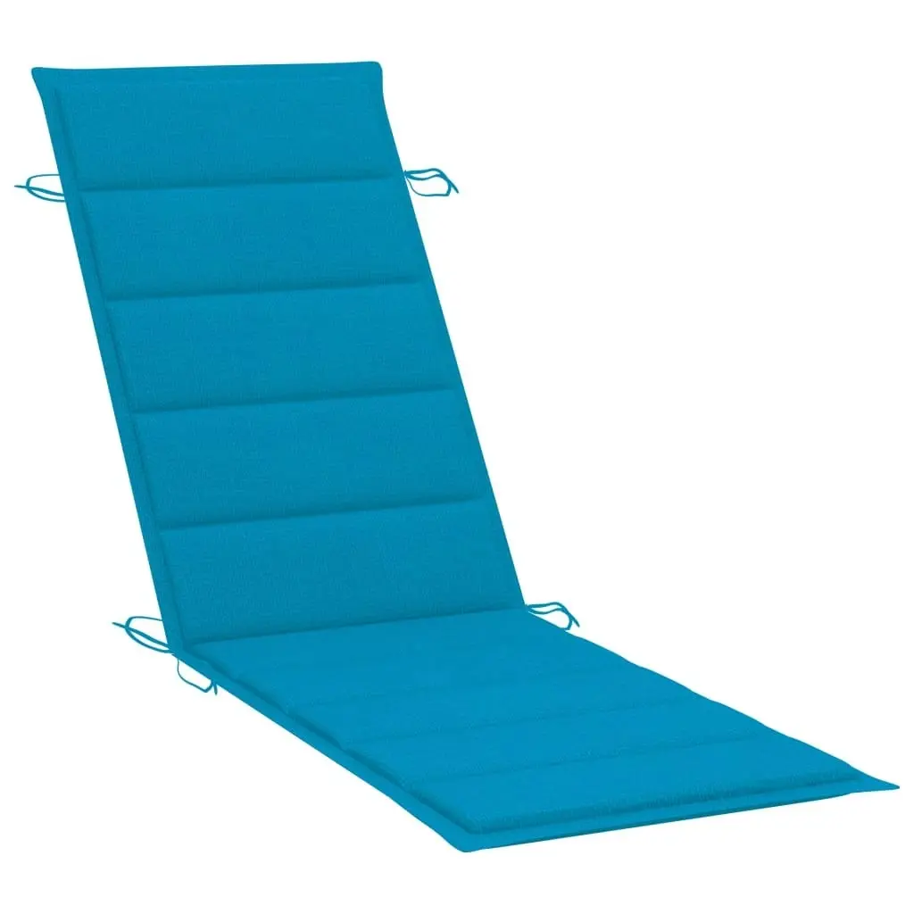 Rocking Sun Lounger with Cushion Solid Teak Wood 3063337