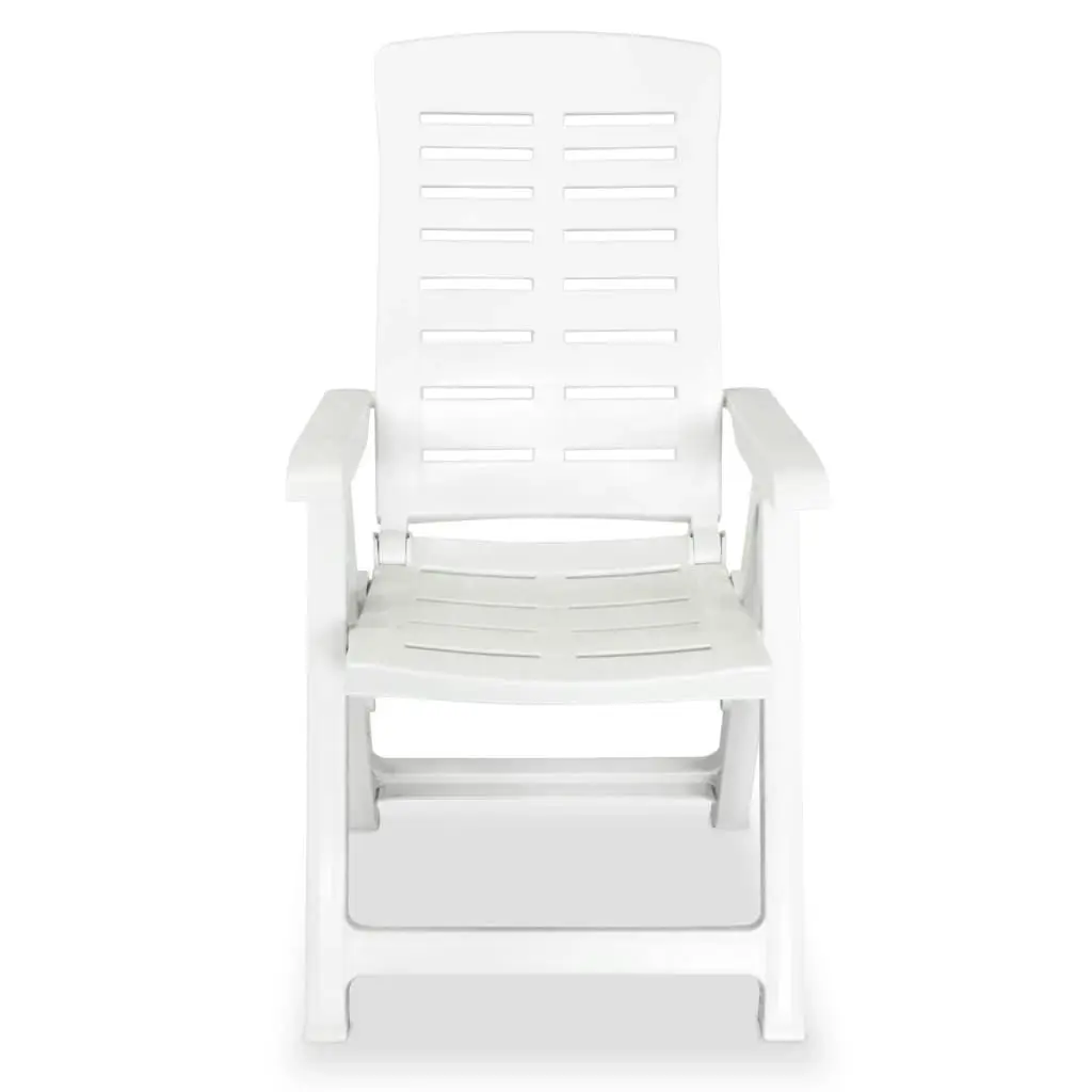 Reclining Garden Chairs 6 pcs Plastic White 275068