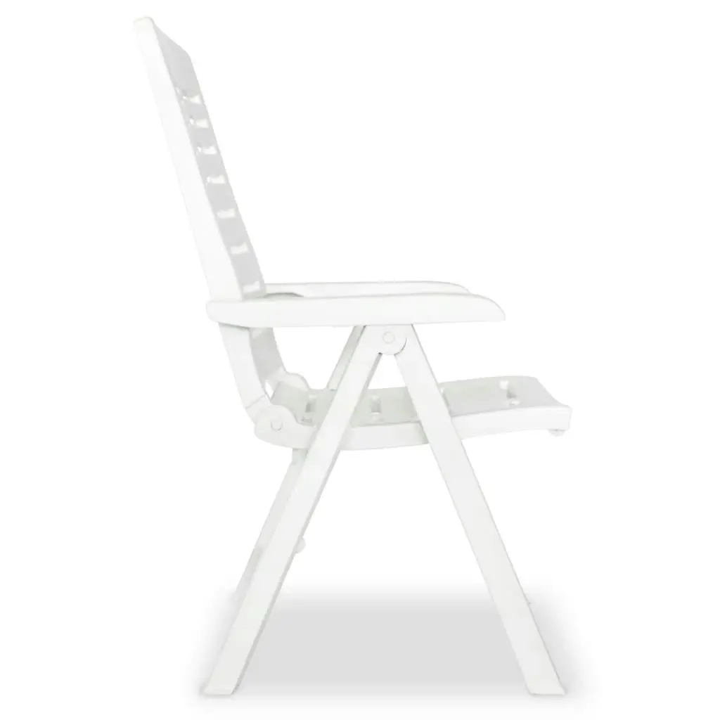 Reclining Garden Chairs 6 pcs Plastic White 275068