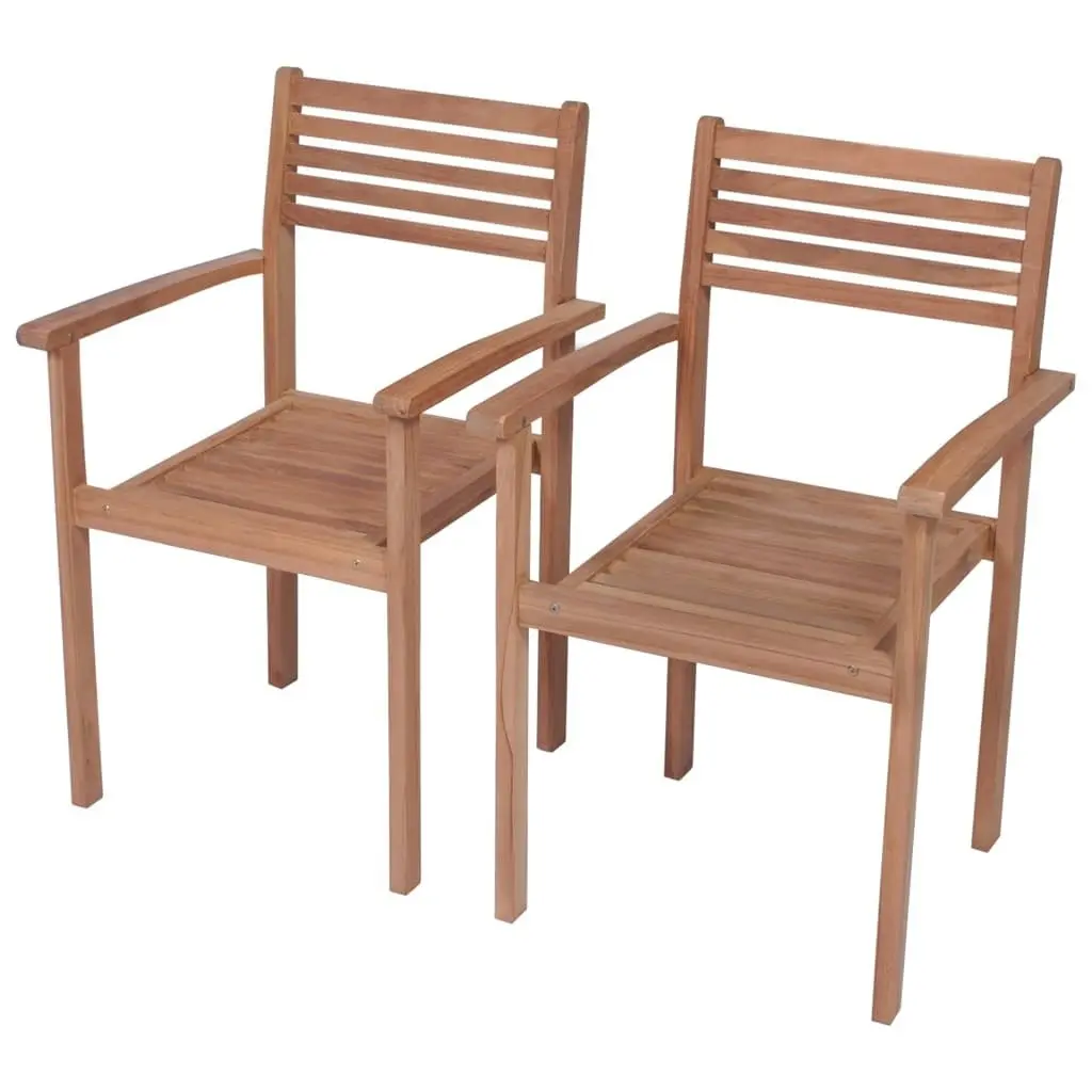 Garden Chairs 2 pcs with Anthracite Cushions Solid Teak Wood 3062277