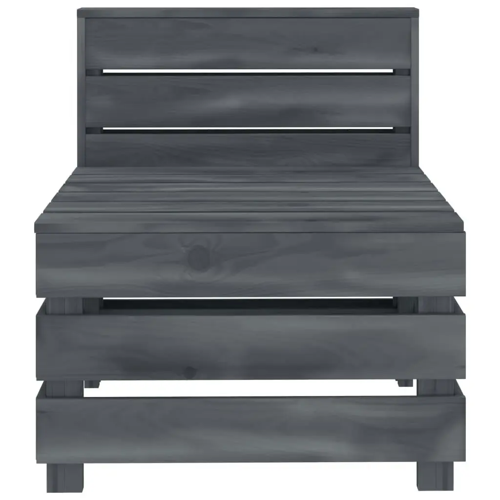 Garden Pallet Sofa Wood Grey 313584