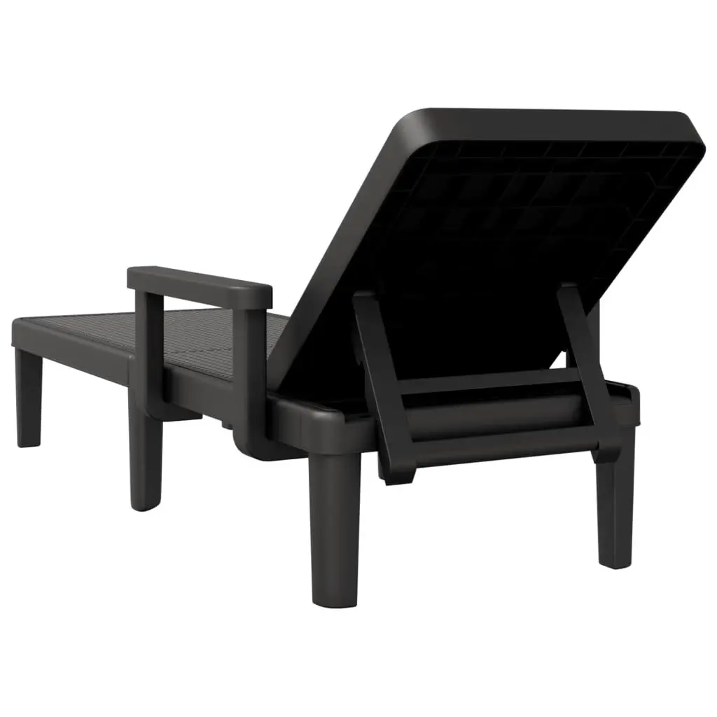 Sun Lounger Black 159x68x83.5 cm Polypropylene 4008102