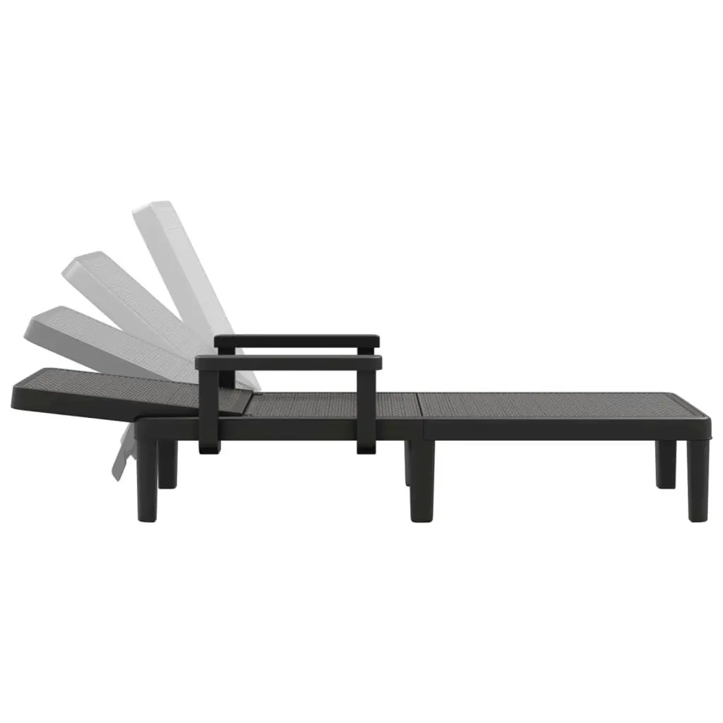 Sun Lounger Black 159x68x83.5 cm Polypropylene 4008102