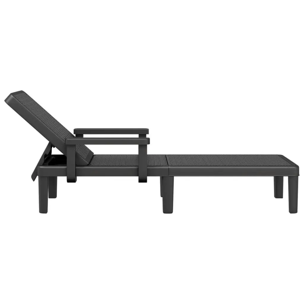 Sun Lounger Black 159x68x83.5 cm Polypropylene 4008102