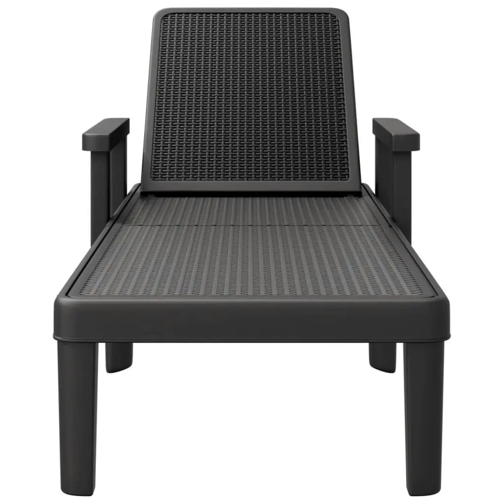 Sun Lounger Black 159x68x83.5 cm Polypropylene 4008102