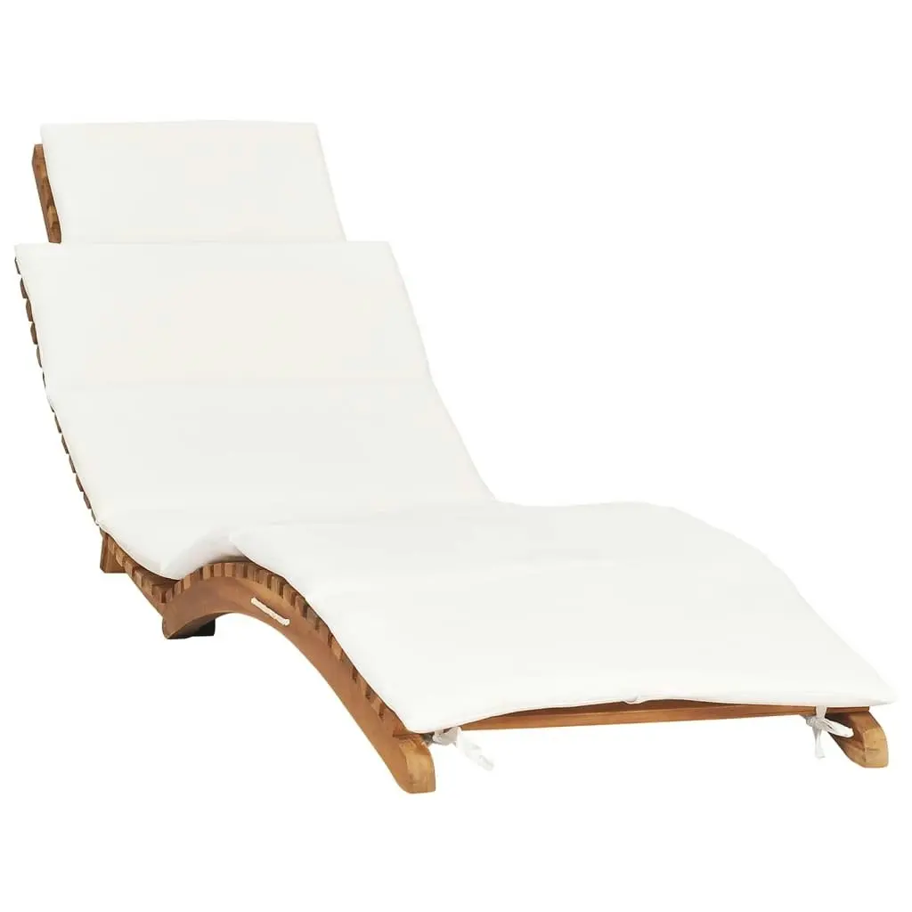 Sun Loungers 2 pcs with Cushions Solid Wood Teak 3143633